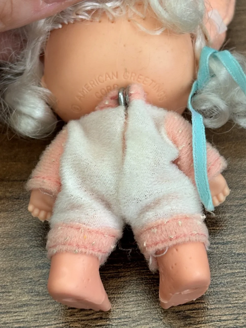 VINTAGE Strawberry Shortcake Apricot Doll Figure Outfit Curly White Hair 1979